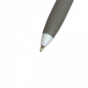 Ручка шариковая, автоматическая, линия 1.0 мм, стержень синий, с резиновым держателем, корпус МИКС