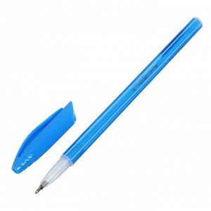 Ручка шариковая 0,5 мм, стержень синий, корпус "Полоски" МИКС