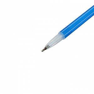 Ручка шариковая 0,5 мм, стержень синий, корпус "Полоски" МИКС