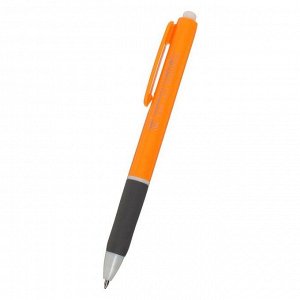 Ручка шариковая, автоматическая 0.5 мм, с резиновым держателем, стержень синий, корпус МИКС