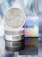EBUG, Гидрогелевые патчи для кожи вокруг глаз с витаминным коктейлем и блёстками Ice Crystal Brightening Eye Mask, 60 шт