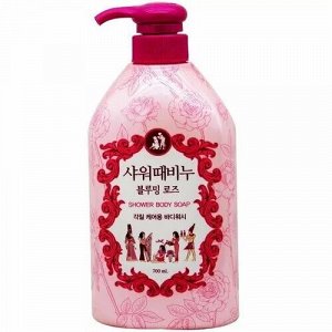 Увлажняющее и отшелушивающее жидкое мыло для тела с растительными экстрактами (успокаивающий аромат розы) 700 мл