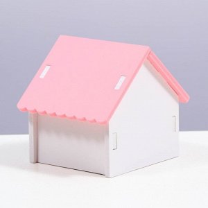 Домик для грызунов с треугольной крышей, 10 х 9 х 10,5 см, розовый
