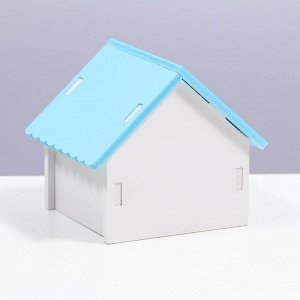 Домик для грызунов с треугольной крышей, 10 х 9 х 10,5 см, синий