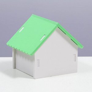 Домик для грызунов с треугольной крышей, 10 х 9 х 10,5 см, зелёный