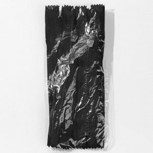 Молния «Трактор», №5, неразъёмная, декоративное звено «Квадрат», 18 см, цвет чёрный/чёрный никель
