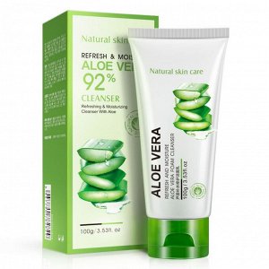 BIOAQUA, Пенка для умывания с алоэ Aloe Vera Refresh and Moisture, 100 мл.