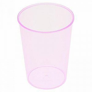 Стакан пластмассовый 350мл, для холодных и горячих напитков, розовый (Россия)
