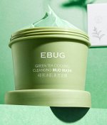 Маска для лица Ebug Mud Green Tea Mask с экстрактом зеленого чая, 100 гр