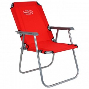 Кресло туристическое, с подлокотниками, до 100 кг, размер 55 х 46 х 84 см, цвет красный