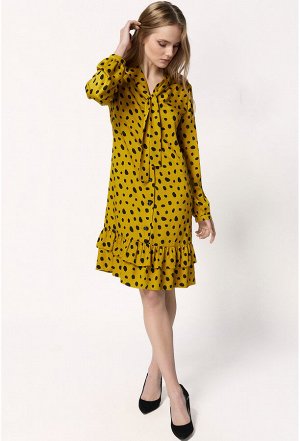 Платье Bazalini 4380 желтый горох