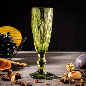 Бокал для шампанского Magistro «Круиз», 160 мл, цвет зелёный