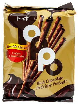 Палочки бисквитные "ТОППО" с какао начинкой Семейная уп, Thai Lotte, 132г., 1/20