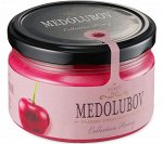 Новогодний сладкий подарок Мёд суфле Медолюбов с вишней 250мл