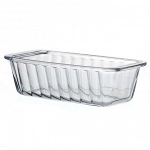 Посуда для СВЧ, 1120 мл, стекло, без крышки, прямоугольная, 70 х 250 х 120 мм. BORCAM