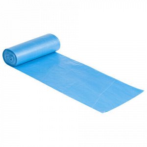 Мешки для мусора LAIMA "ULTRA" 90 л синие 20 шт. прочные, ПНД 14 мкм, 70х90 см, 607693