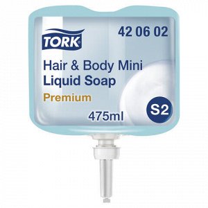 Картридж с жидким мылом-гелем одноразовый TORK (Система S2) Premium, 0,475 л, 420602