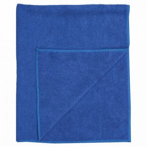 Тряпка для мытья пола, микрофибра, 50х60 см, синяя, 220 г/м2, ЛЮБАША, 606308
