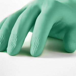 Перчатки латексные MANIPULA &quot;Контакт&quot;, хлопчатобумажное напыление, размер 10-10,5 (XL), зеленые, L-F-02