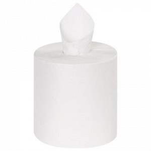 Полотенца бумажные с центральной вытяжкой 300 м, LAIMA (Система M2) UNIVERSAL WHITE, 1-слойные, белые, КОМПЛЕКТ 6 рулонов, 112506