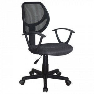 Кресло компактное BRABIX "Flip MG-305", ткань TW, серое/черное, 531951