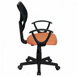 Кресло компактное BRABIX "Flip MG-305", ткань TW, оранжевое/черное, 531920