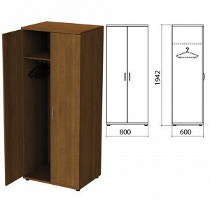 Шкаф для одежды "Этюд", 800х600х1942 мм, орех (КОМПЛЕКТ)