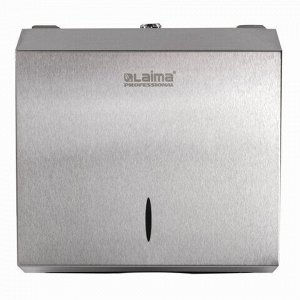 Диспенсер для полотенец LAIMA PROFESSIONAL INOX, (Система H3) V-сложения, нержавеющая сталь, матовый, 605696