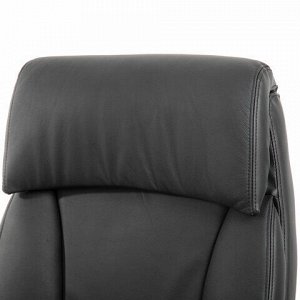Кресло из натуральной кожи BRABIX PREMIUM "Phaeton EX-502", хром, черное, 530882