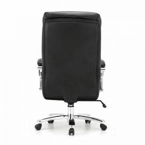 Кресло из натуральной кожи BRABIX PREMIUM "Pride HD-100", НАГРУЗКА до 250 кг, черное, 531940