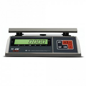 Весы фасовочные MERTECH M-ER 326AFU-3.01, LCD (0,01-3 кг), дискретность 1 г, платформа 255x205 мм, 3058