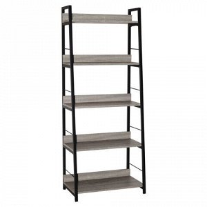 Стеллаж на металлокаркасе BRABIX "LOFT SH-003", 600х350х1500 мм, 5 полок, цвет дуб антик, 641235