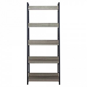 Стеллаж на металлокаркасе BRABIX "LOFT SH-003", 600х350х1500 мм, 5 полок, цвет дуб антик, 641235