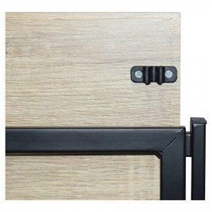 Стеллаж на металлокаркасе BRABIX "LOFT SH-001", 600х300х1250 мм, складной, цвет дуб натуральный, 641230