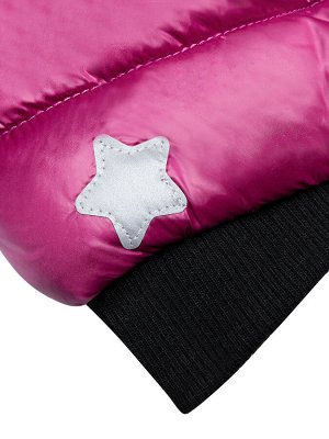 Пальто Зимняя стеганная куртка для девочки розового цвета. Детский пуховик на молнии с защитой от прищемления. Утеплитель - 300гр/м2. Зимнее пальто непродуваемое и непромокаемое с удлиненной спинкой и