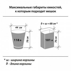 Мешки для мусора 120 л, синие, в рулоне 10 шт., особо прочные, ПВД 40 мкм, 70х110 см, LAIMA, 601387