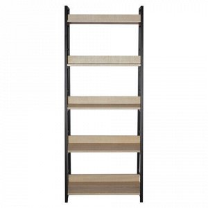 Стеллаж на металлокаркасе BRABIX "LOFT SH-003", 600х350х1500 мм, 5 полок, цвет дуб натуральный, 641236