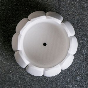 Фигурное кашпо для цветов «Тыква», 150 мл, 8.5x8.5x6 см, гипс, белое