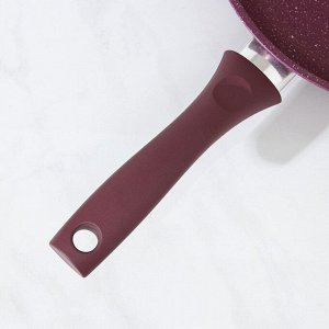 Сковорода Trendy style, d=26 см, пластиковая ручка, антипригарное покрытие, цвет фиолетовый