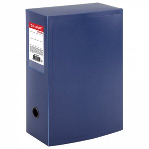 Короб архивный BRAUBERG “Energy“, пластик, 10 см (на 900 л.), разборный, синий, 0,9 мм, 235375