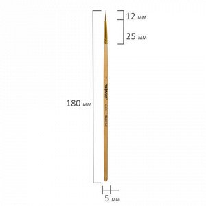 Кисть ПИФАГОР, белка, круглая, № 1, 200815
