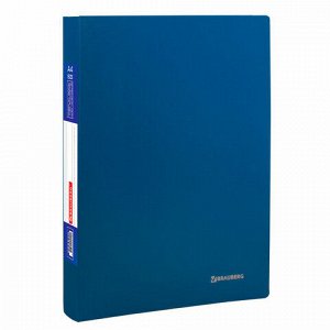 Папка 100 вкладышей BRAUBERG “Office“, синяя, 0,8 мм, 222640