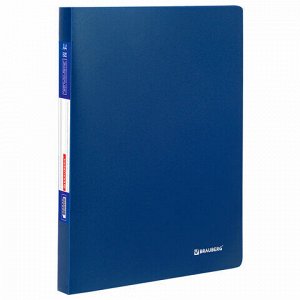 Папка 60 вкладышей BRAUBERG “Office“, синяя, 0,6 мм, 222636