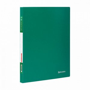 Папка 40 вкладышей BRAUBERG “Office“, зеленая, 0,6 мм, 222633