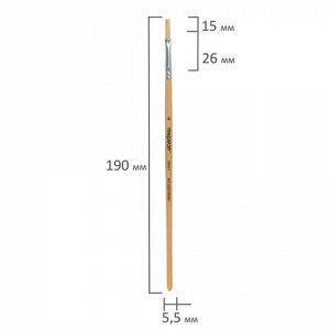 Кисть ПИФАГОР, щетина, плоская, № 4, 200871