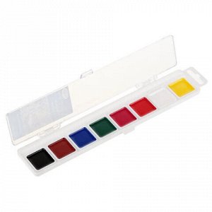 Краски акварельные ГАММА "Классическая", 8 цветов, медовая, без кисти, пластиковая коробка, европодвес, 1009192