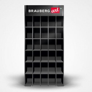 Дисплей настольный для размещения маркеров для скетчинга BRAUBERG ART, 30 ячеек, 180 маркеров (в комплект не входят), 504907