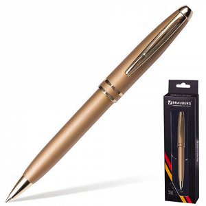 Ручка подарочная шариковая BRAUBERG &quot;Oceanic Gold&quot;, корпус золотистый, узел 1 мм, линия письма 0,7 мм, синяя, 140722