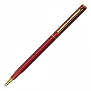 Ручка подарочная шариковая BRAUBERG "Slim Burgundy", корпус бордо, узел 1 мм, линия письма 0,7 мм, синяя