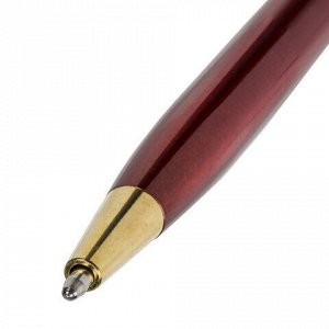 Ручка подарочная шариковая BRAUBERG "Slim Burgundy", корпус бордо, узел 1 мм, линия письма 0,7 мм, синяя